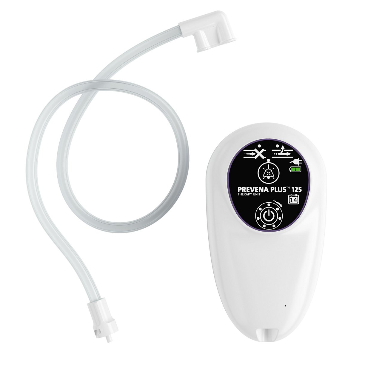 3M™ Prevena™ Plus 125 Therapy Unit  & Tubing, 14-Day, 3D Rendering, product image, invivo, rgb, jpg
