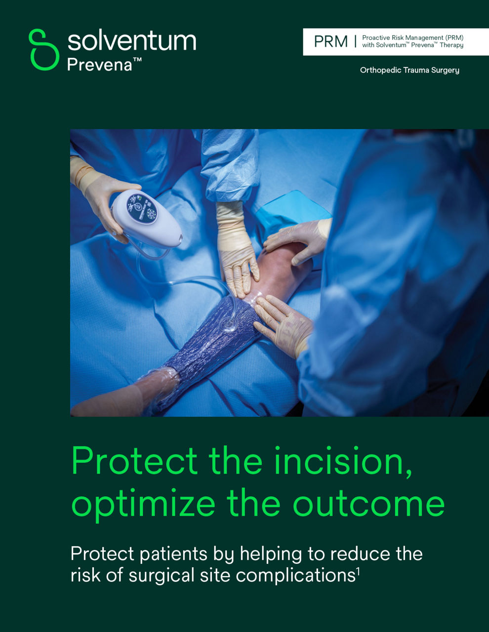 Prevena Therapy orthopedic surgery brochure cover preview