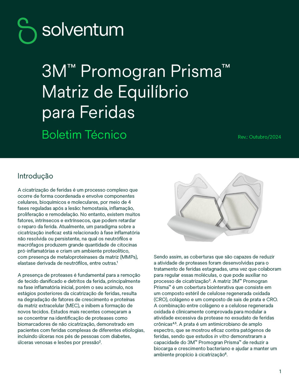 Promogran Prisma™ Matriz de Equilíbrio para Feridas - Boletim Técnico