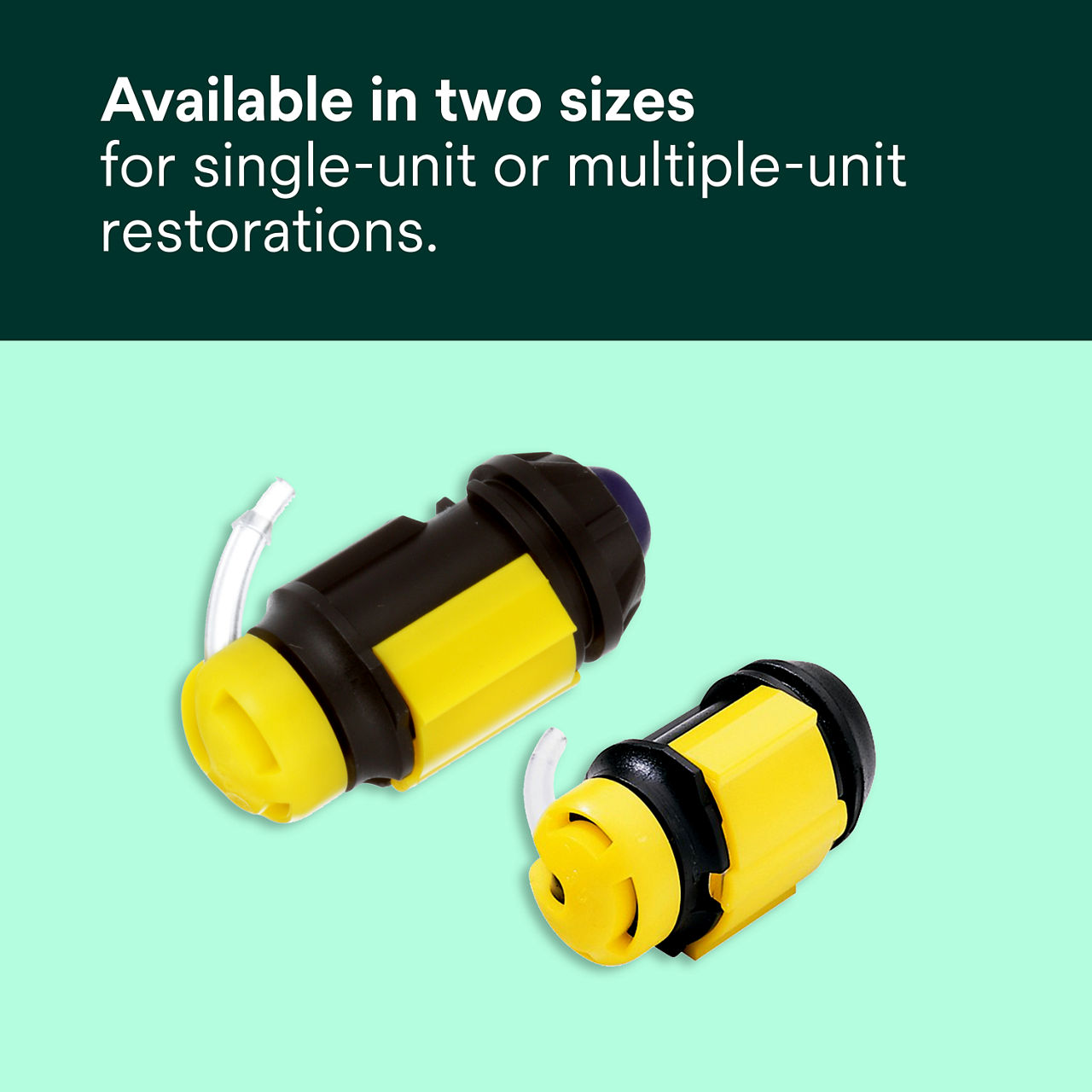 (3) RelyX Unicem Self-Adhesive Resin Cement: Available in two sizes