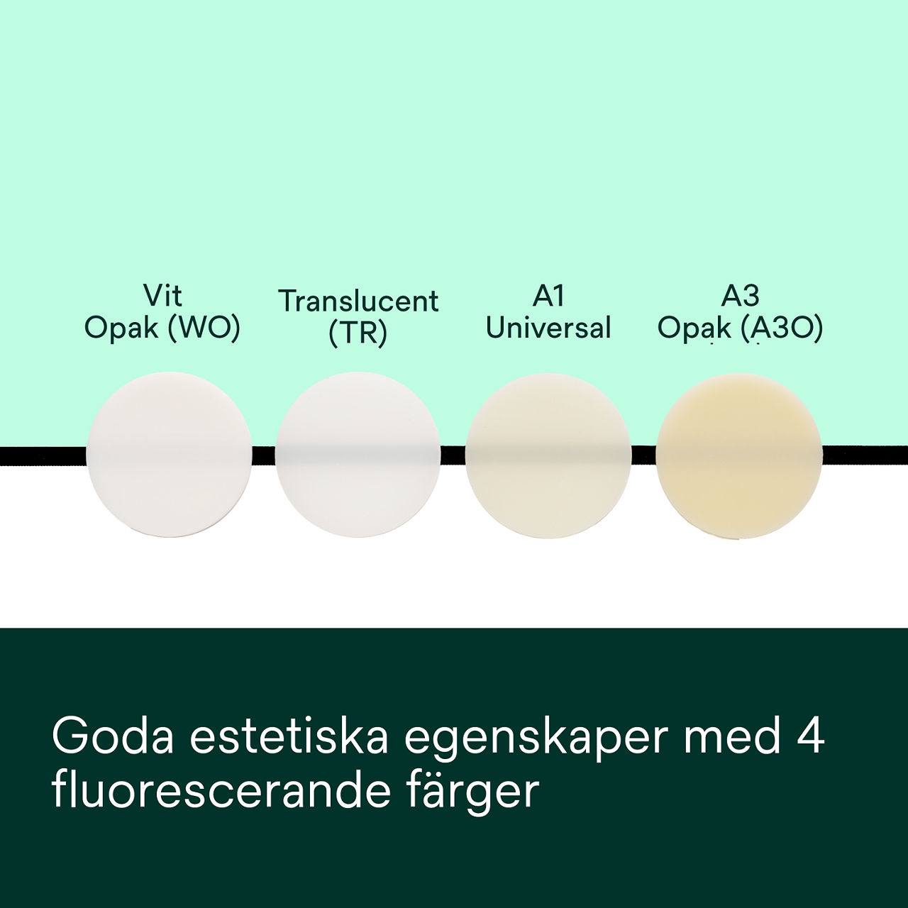 (5) RelyX™ Universal Resin Cement: Goda estetiska egenskaper med 4 fluorescerande färger
