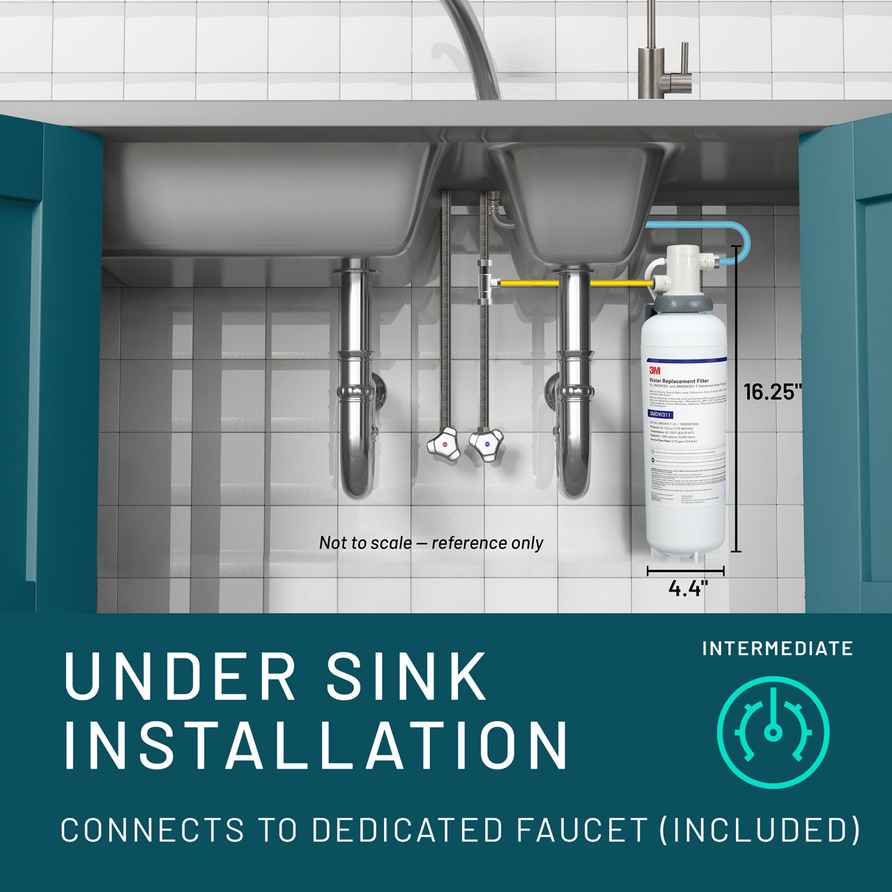 Aqua-Pure™ Brand Residential B+ Image 3MDW301-F Dedicated Faucet - Install Guide