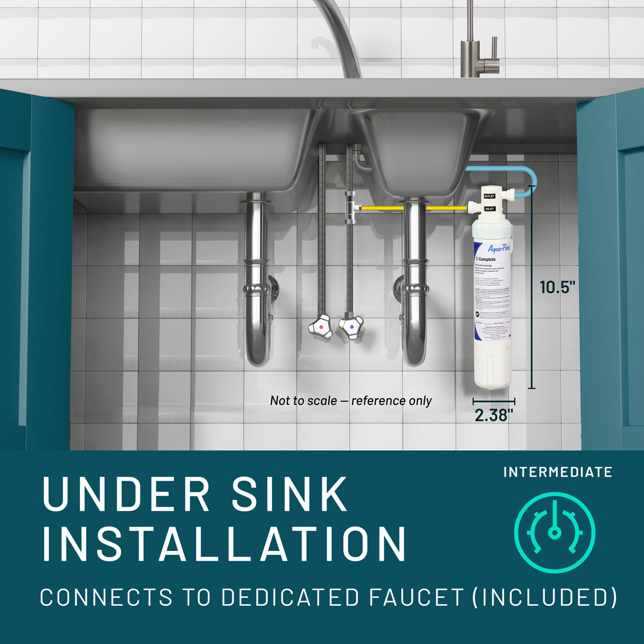 Aqua-Pure™ Brand Residential B+ Image AP Easy Complete Dedicated Faucet - Install Guide