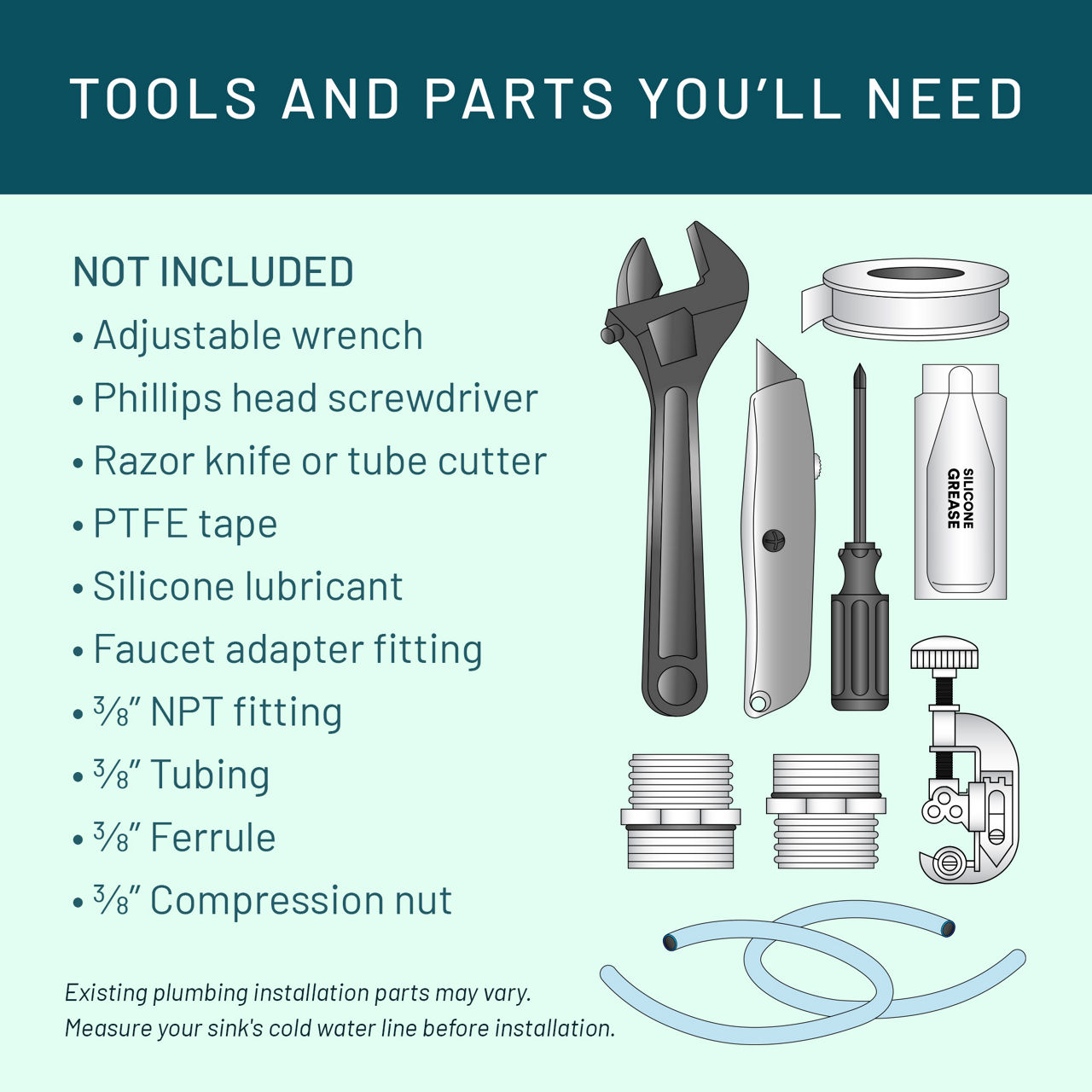 Aqua-Pure™ Brand Residential B+ Image AP217 Undersink - Tools Needed