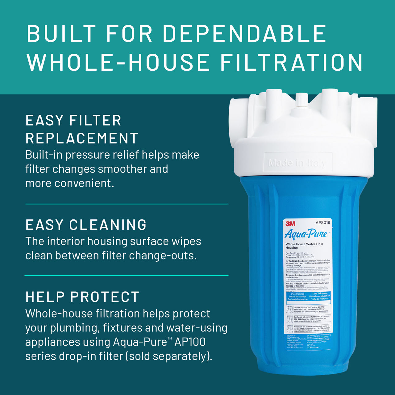 Aqua-Pure™ Brand Residential B+ Image AP801B Whole House - Dependable Filtration