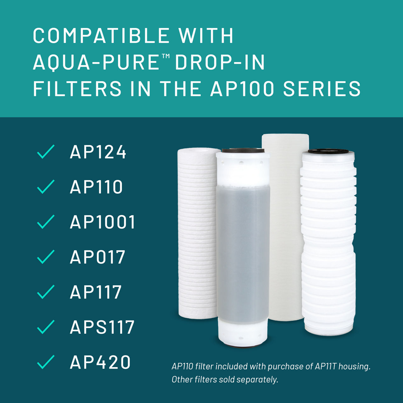 Aqua-Pure™ Brand Residential B+ Image AP11T Whole House - Compatible Filters