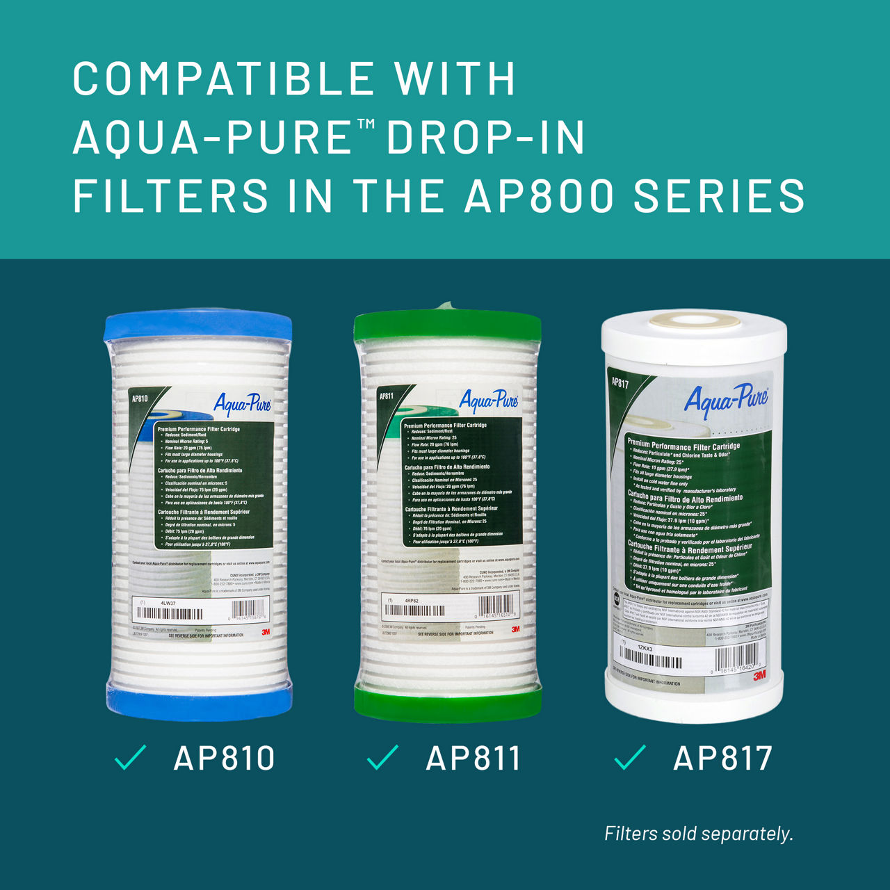 Aqua-Pure™ Brand Residential B+ Image AP801B Whole House - Compatible Filters