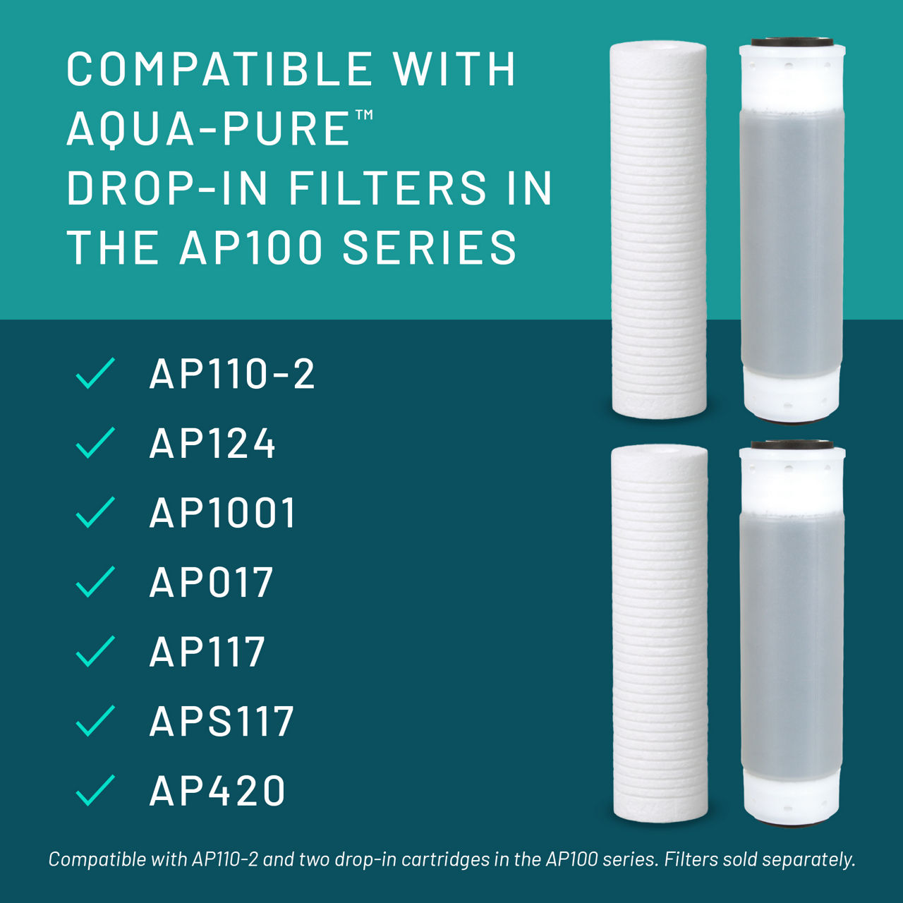 Aqua-Pure™ Brand Residential B+ Image AP102T Whole House - Compatible Filters