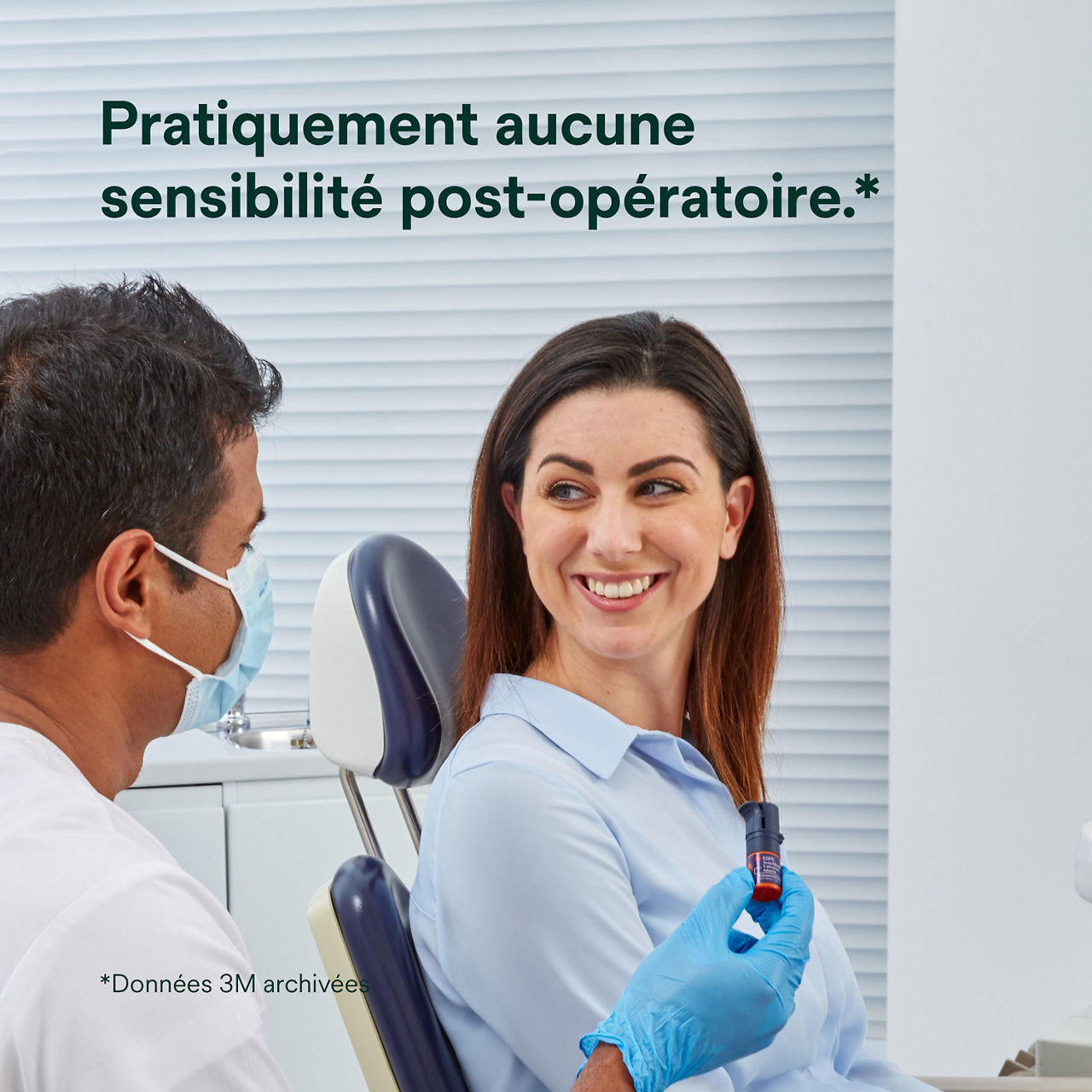 (3) Adhésif Scotchbond Universel Pratiquement aucune sensibilité postopératoire
