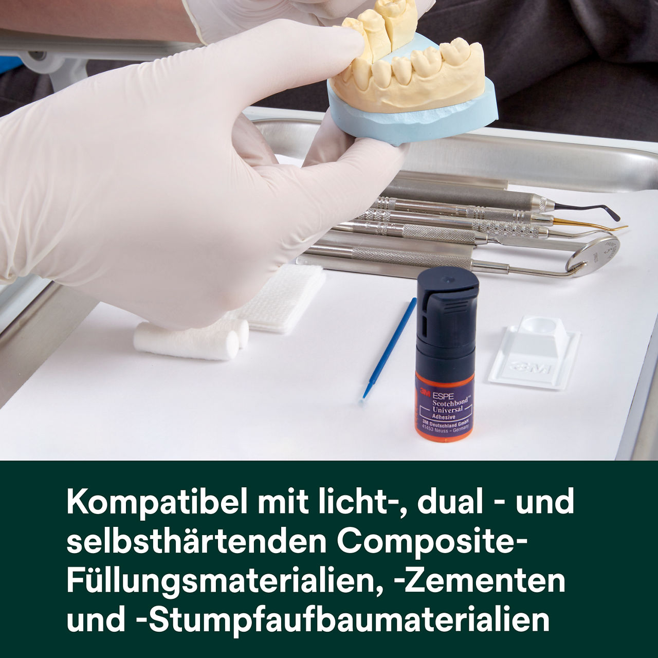 (5) ScotchBond™ Universal-Klebstoff: Kompatibel mit allen Harz Zementen