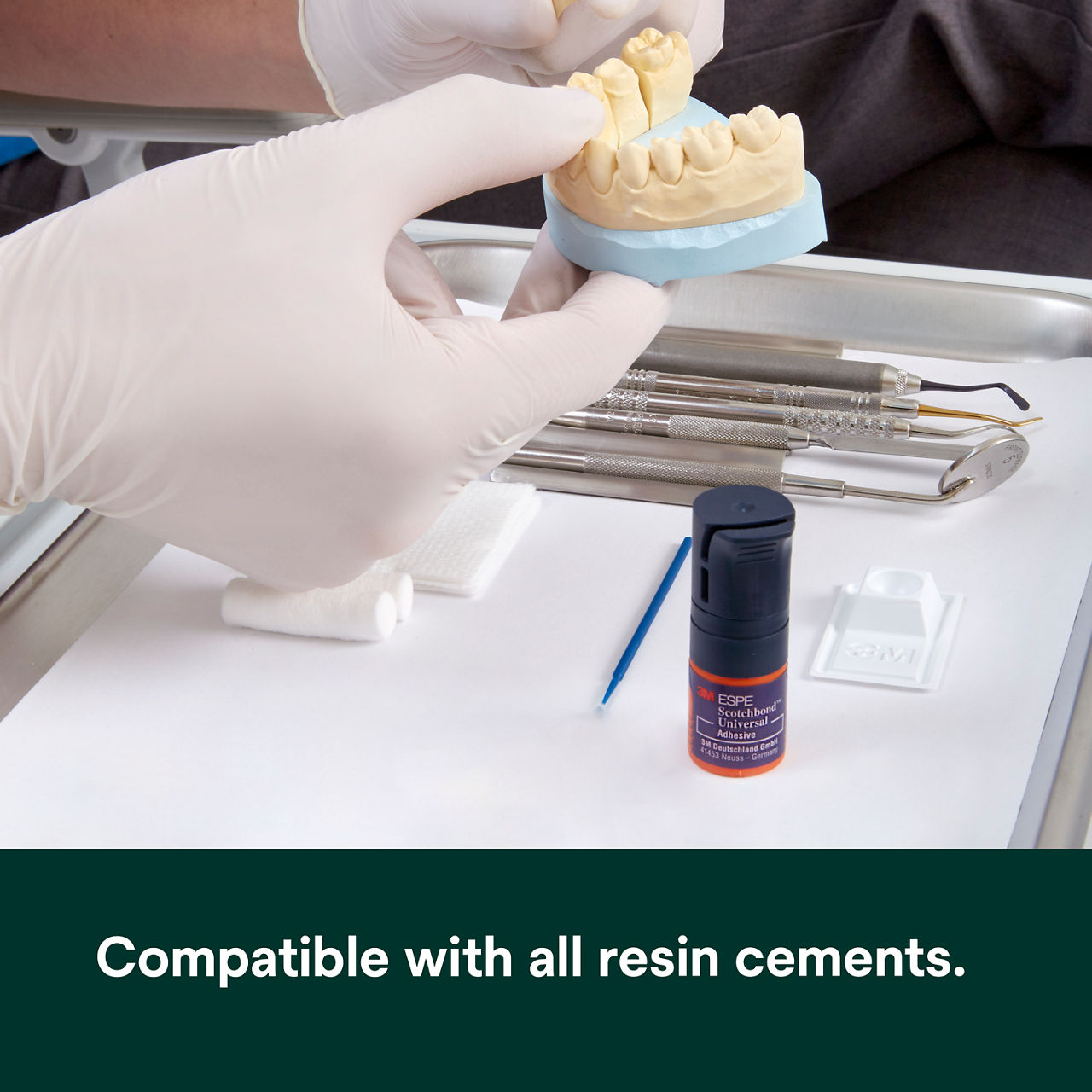 (5) Scotchbond Universal Adhesive: Compatible with all resin cements