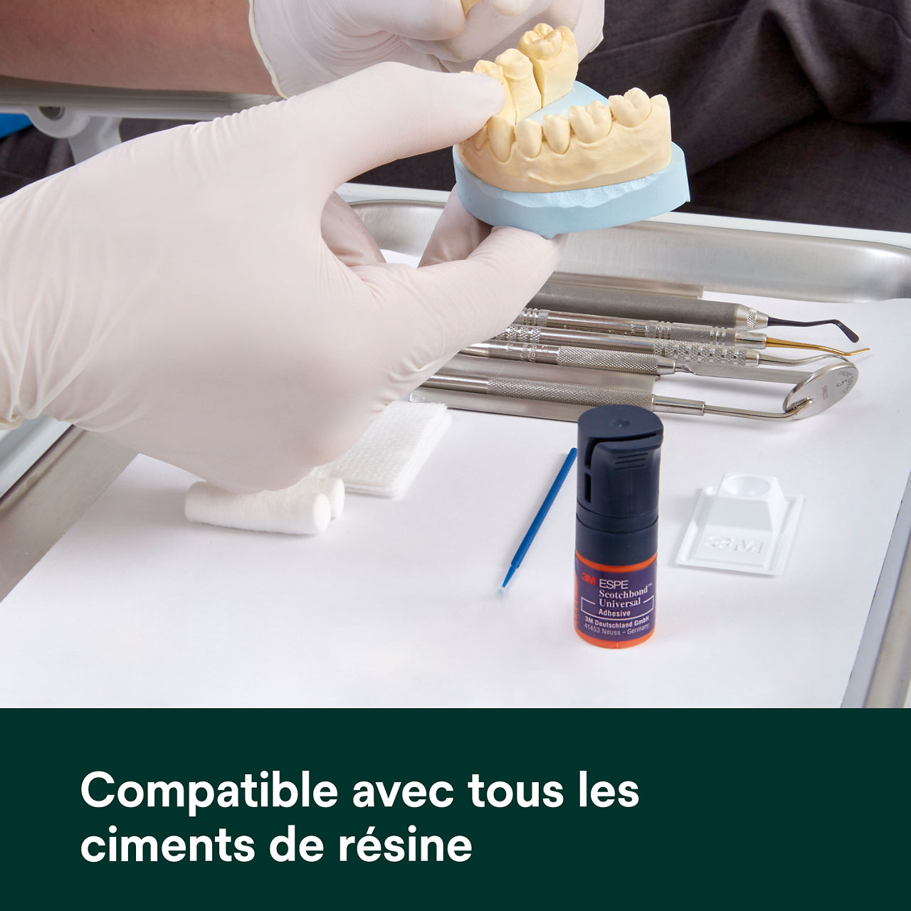 (5) Adhésif Scotchbond Universel Compatible avec tous les ciments résineux