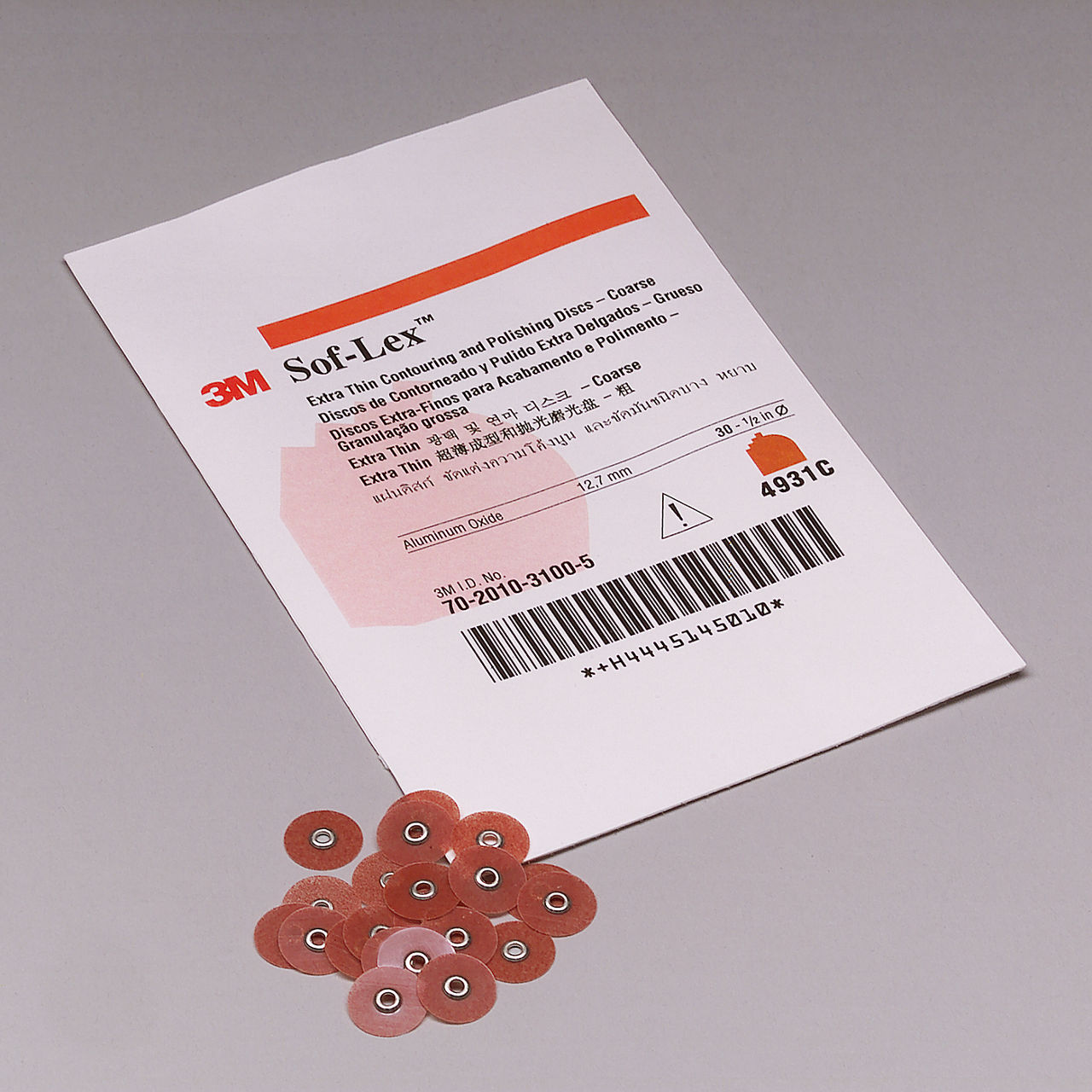 3M™ Sof-Lex™ XT Pop-on Extra Thin Disc Refills - Orange Series, 30 x12.7mm, Coarse, 4931C