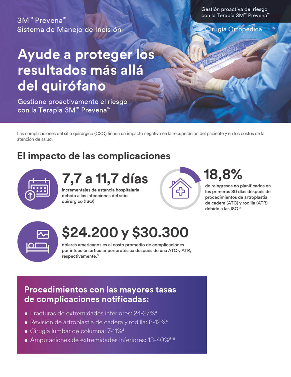 Vista previa de la portada del folleto de Terapia Prevena para cirugía ortopédica