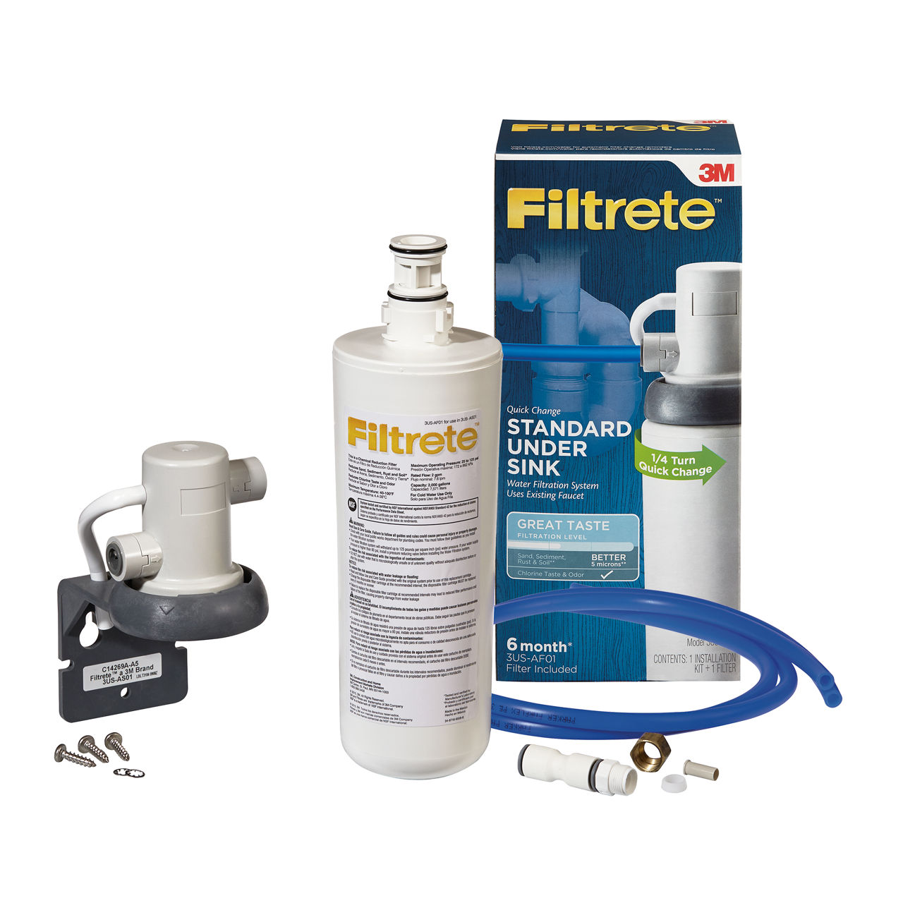 Filtrete™ Under Sink Water Filtration System 3US-AS01, 5631106, 1/Case