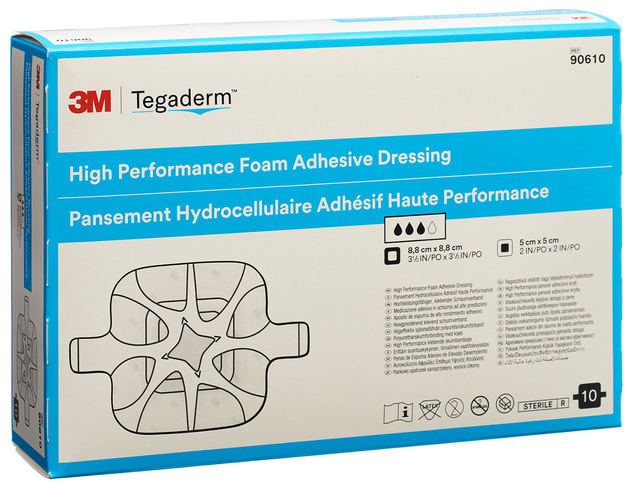 Tegaderm™ Foam Adhesive Dressing 90610