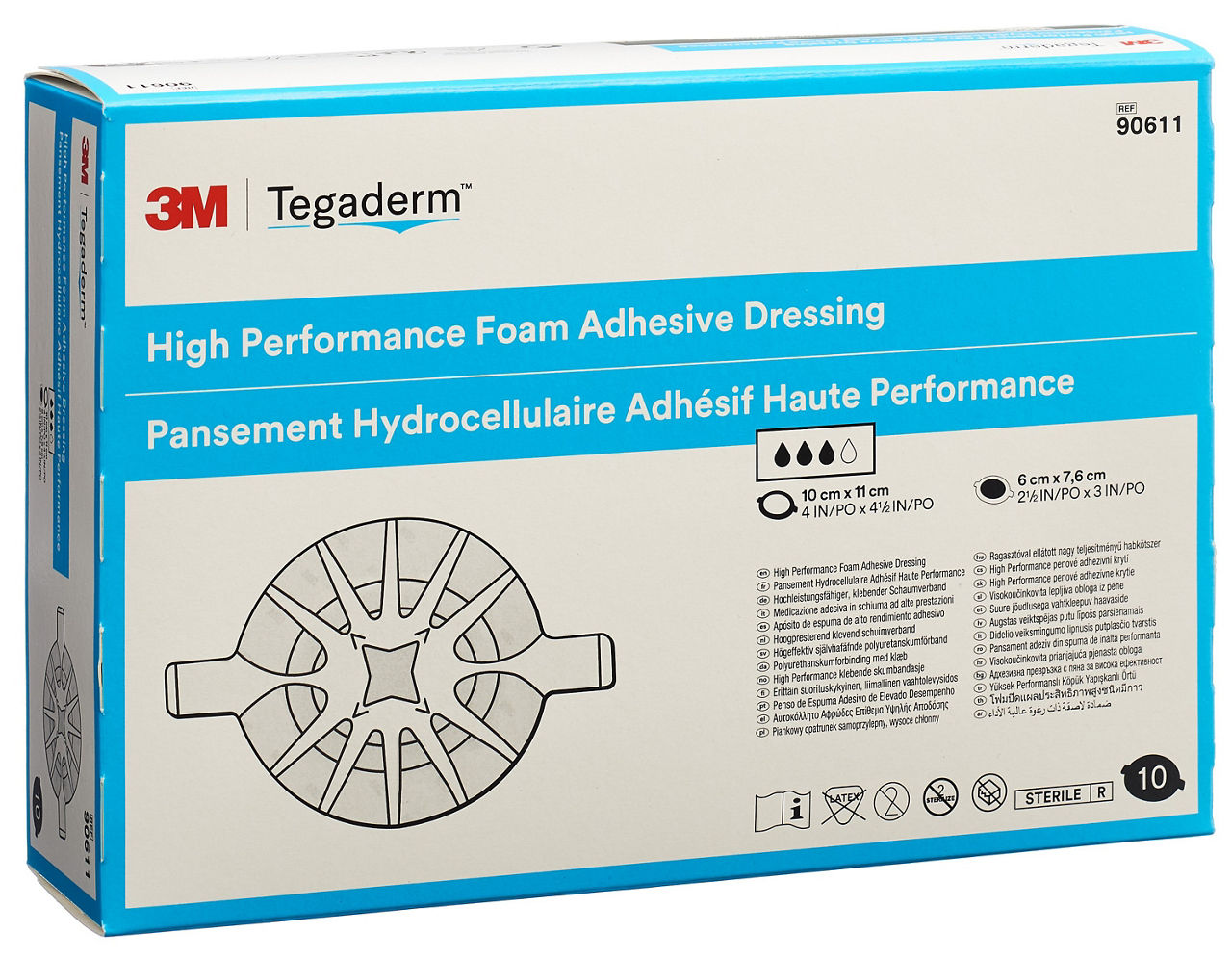 Tegaderm™ Foam Adhesive Dressing 90611