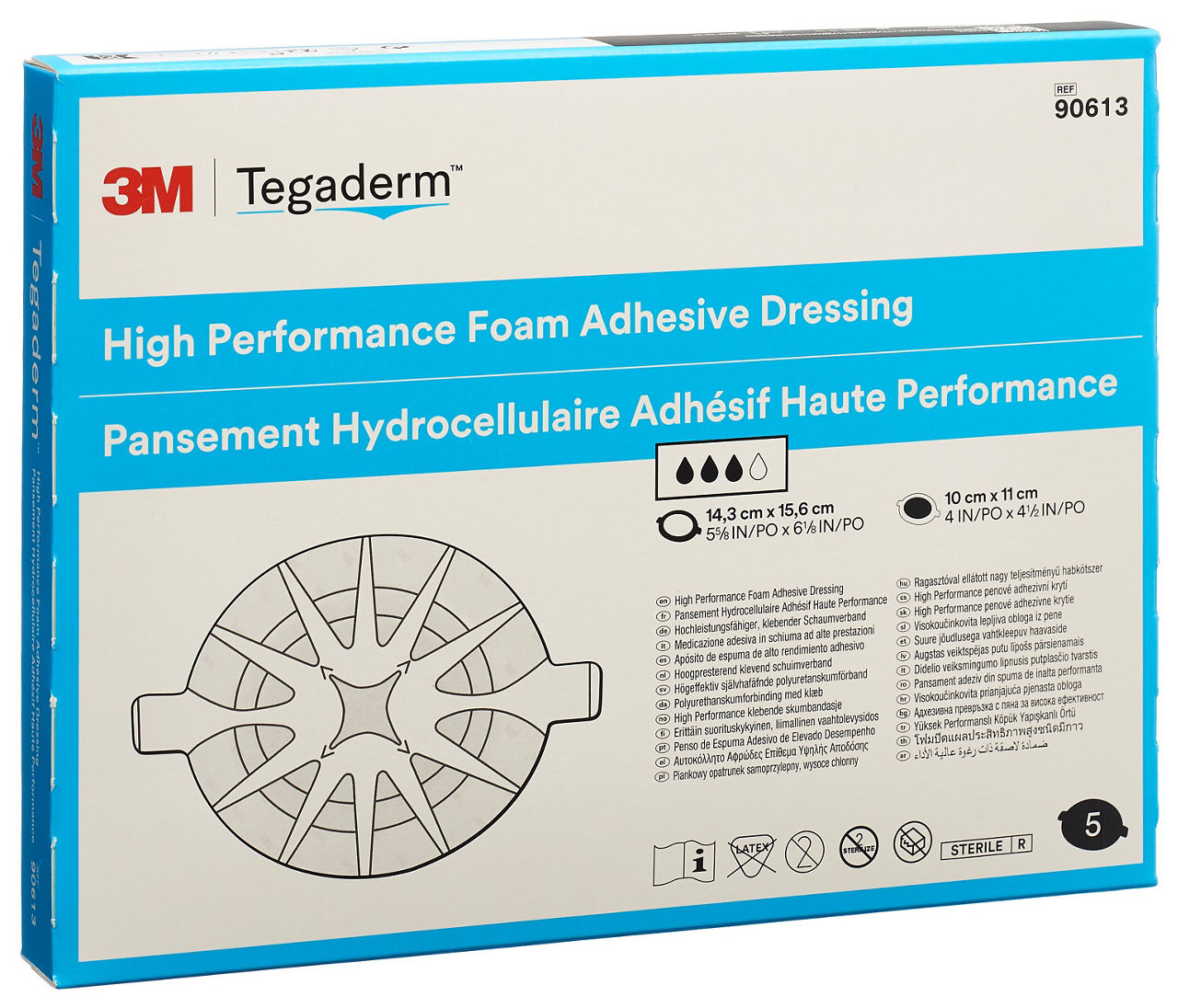Tegaderm™ Foam Adhesive Dressing 90613