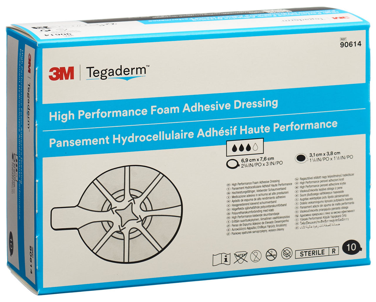 Tegaderm™ Foam Adhesive Dressing 90614