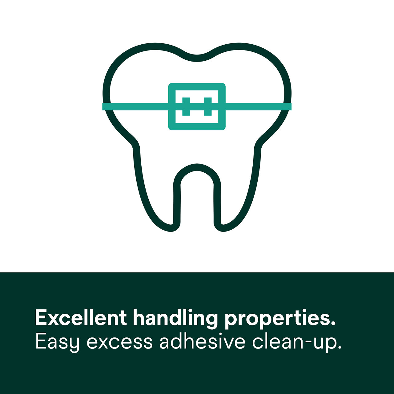 (2) Transbond XT Light Cure Adhesive: Excellent handling properties. Easy clean-up of excess adhesive