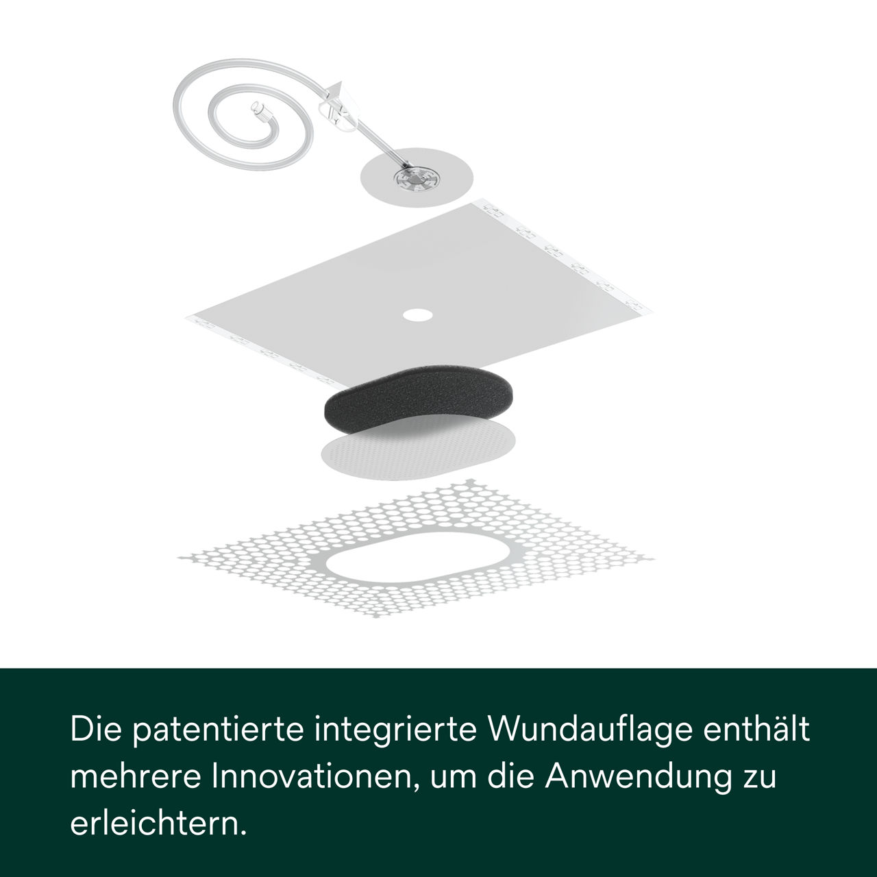 2: V.A.C. Peel and Place – Ziehen Sie den Verband und das Wundbett zusammen.