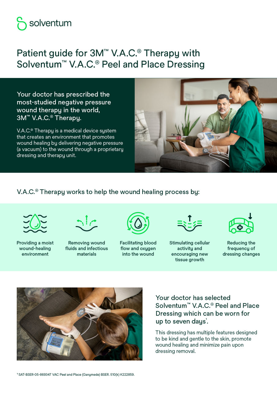 VAC Peel and Place patient guide digital version in English