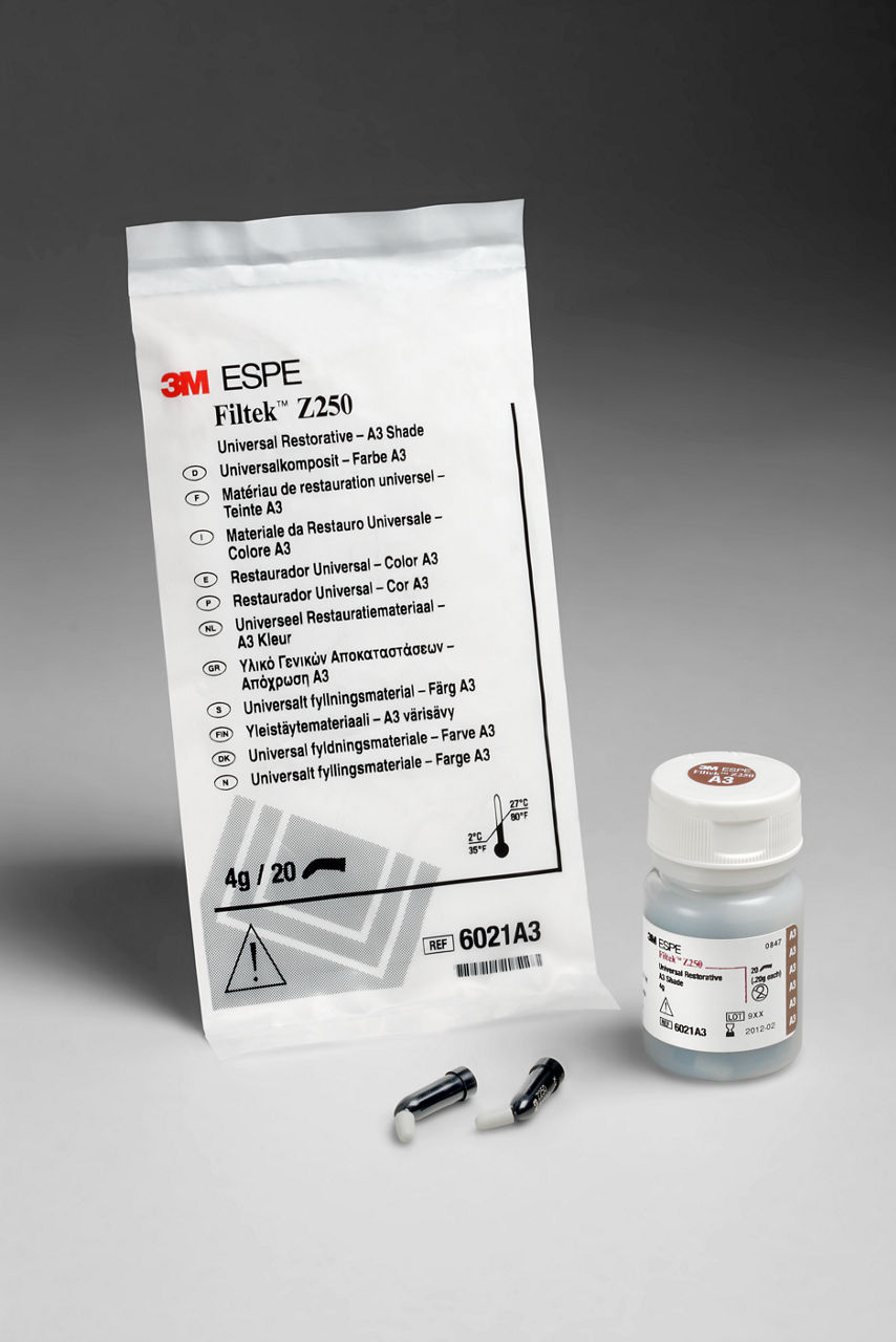 3M™ Filtek™ Z250 Universal Restorative, 6021D3, 20 - 0.2g Capsules, D3